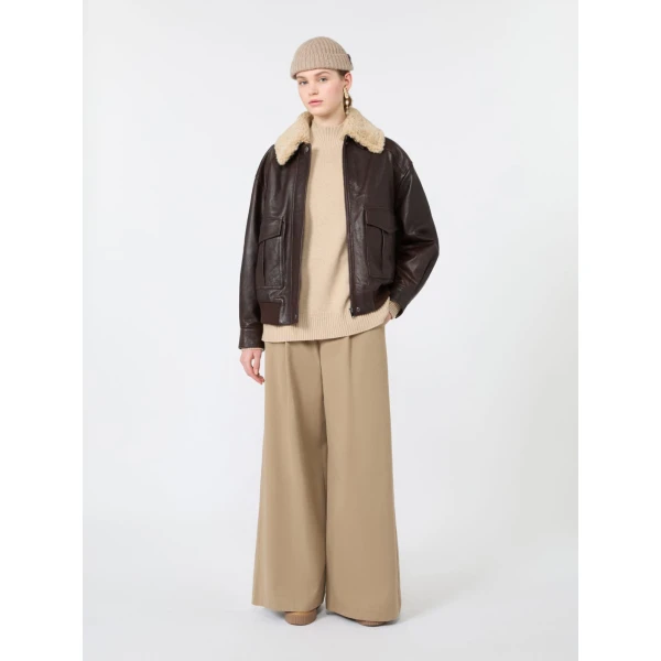 Max Mara Elegia Cashmere Roll-Neck Jumper in Beige | Turtlenecks | Coveti
