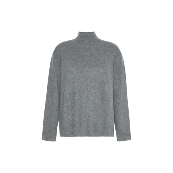 Max Mara Elegia Cashmere Roll-Neck Jumper in Dark Grey | Turtlenecks | Coveti