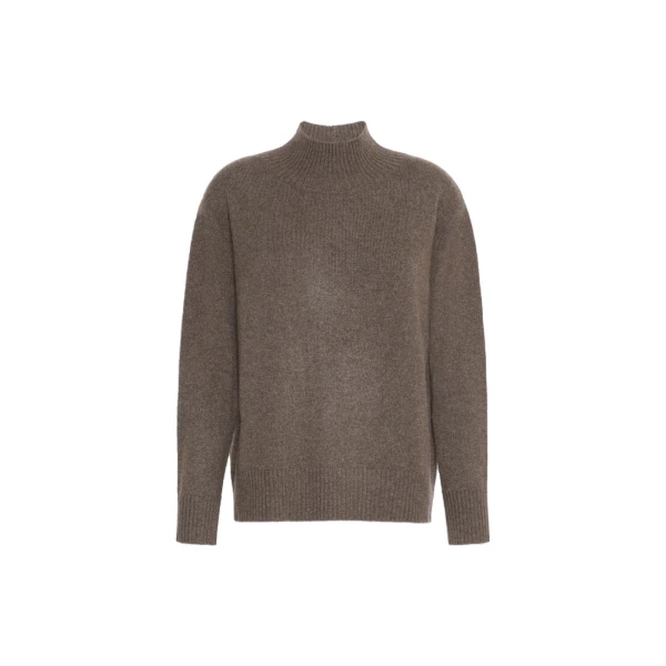 Max Mara Elegia Cashmere Roll-Neck Jumper in Marron Glace | Turtlenecks | Coveti