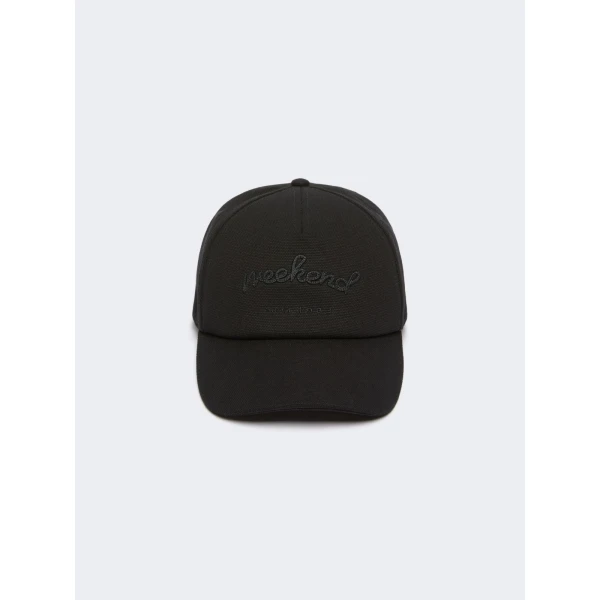 Max Mara Elfi Cotton Baseball Cap in Black | Hats | Coveti