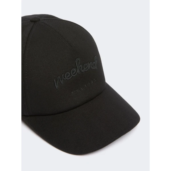 Max Mara Elfi Cotton Baseball Cap in Black | Hats | Coveti