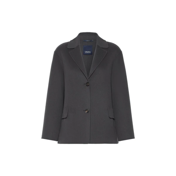 Elfi Wool Drap Jacket in Dark Grey