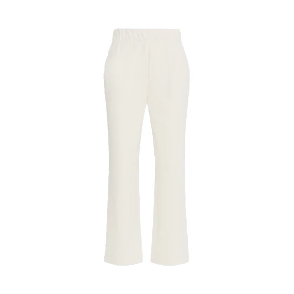 Max Mara Elfo Milano Knit Jersey Trousers in Ivory | Tailored pants | Coveti