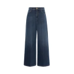 Max Mara Elia Wide-Leg Cotton Denim Jeans in Midnight Blue | Denim | Coveti