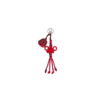 Max Mara Elica Nappa Leather and Rope Keyring in Red | Bag charms | Coveti