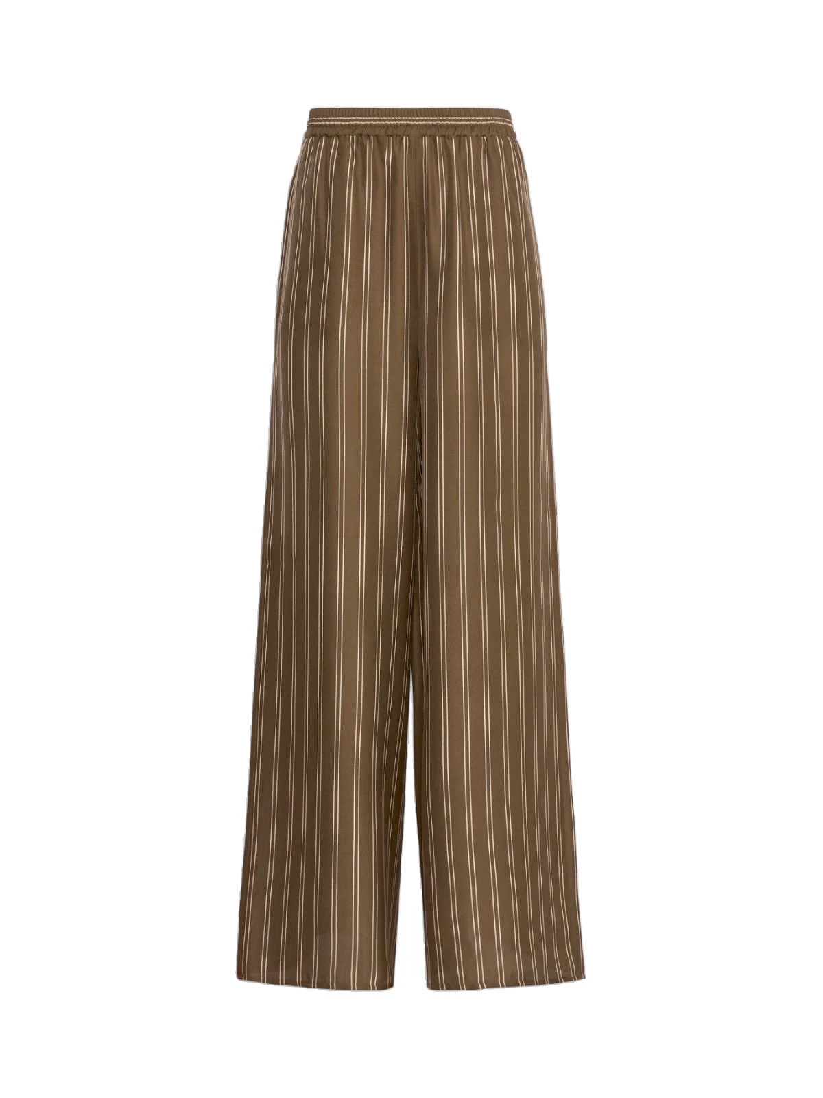 Max Mara Eliseo Printed Silk Relaxed Trousers in Khaki Max Mara Eliseo Printed Silk Relaxed Trousers in Khaki | Wide leg pants | Coveti