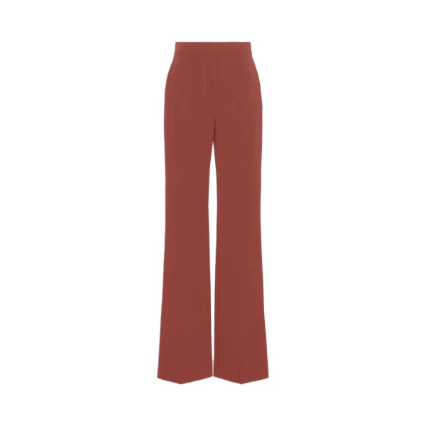 Max Mara Eliseo Tuxedo-Style Cady Trousers in Antique Rose | Tailored pants | Coveti