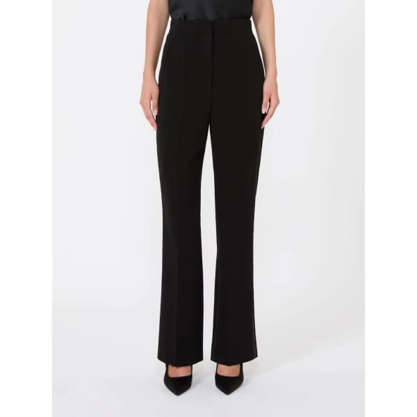 Max Mara Eliseo Tuxedo-Style Cady Trousers in Black | Tailored pants | Coveti
