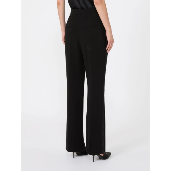 Max Mara Eliseo Tuxedo-Style Cady Trousers in Black | Tailored pants | Coveti