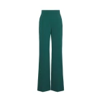 Max Mara Eliseo Tuxedo-Style Cady Trousers in Dark Green | Tailored pants | Coveti