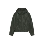 Max Mara Eliseo Water-Repellent Taffeta Hooded Jacket in Dark Green | Jackets | Coveti