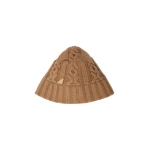 Max Mara Elleni Wool Knit Bucket Hat in Hazelnut Brown | Hats | Coveti