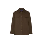Max Mara Elmo Cotton Satin Short Jacket in Brown | Blazers | Coveti