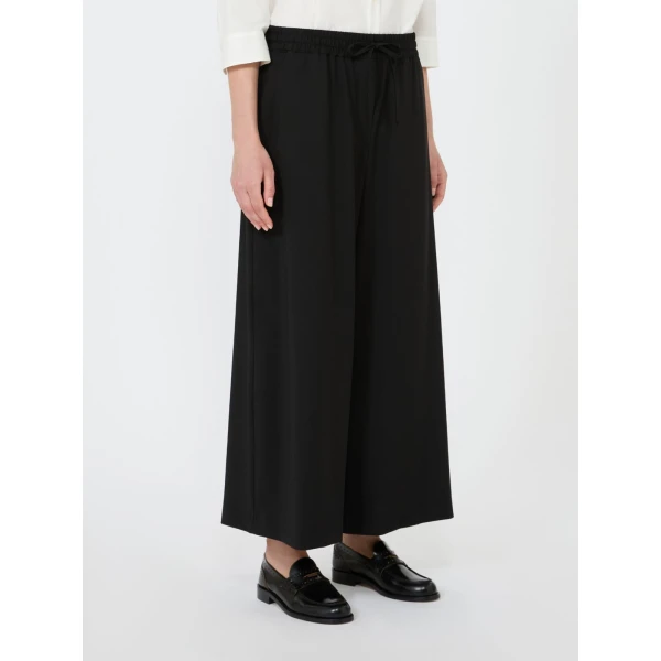 Max Mara Elmo Stretch Wool Joggers in Black | Sweatpants | Coveti