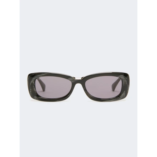 Max Mara Elodia Rectangular Sunglasses in Black | Sunglasses | Coveti