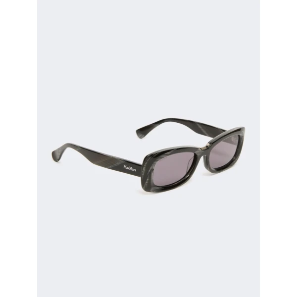 Max Mara Elodia Rectangular Sunglasses in Black | Sunglasses | Coveti
