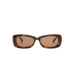 Max Mara Elodia Rectangular Sunglasses in Tawny Bronze Brown | Sunglasses | Coveti