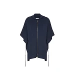 Max Mara Elogio Viscose Crepe Hooded Cardigan in Ultramarine | Cardigan | Coveti