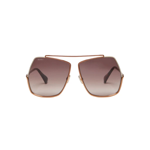 Elsa Geometric Sunglasses in Camel