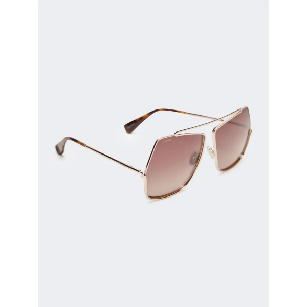 Max Mara Elsa Geometric Sunglasses in Pink | Sunglasses | Coveti