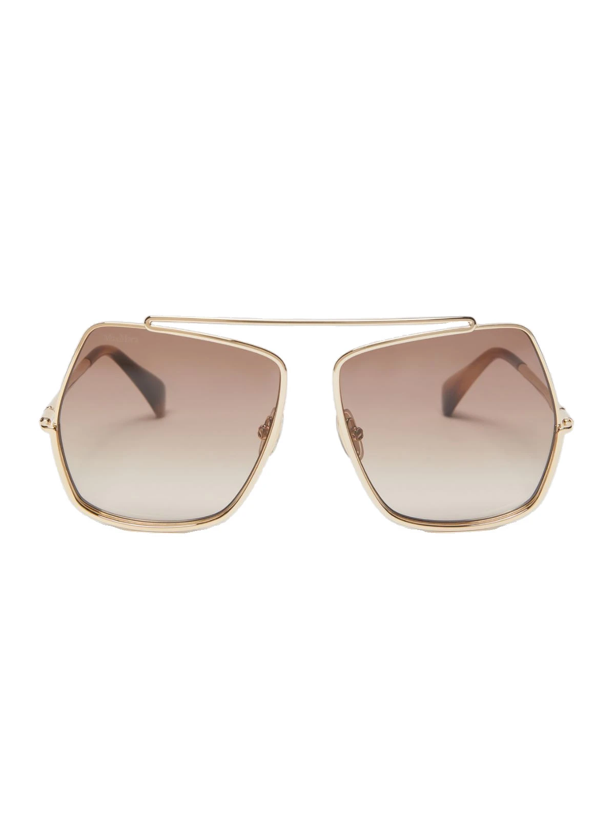 Max Mara Elsapetite Geometric Sunglasses in Brown Max Mara Elsapetite Geometric Sunglasses in Brown | Sunglasses | Coveti