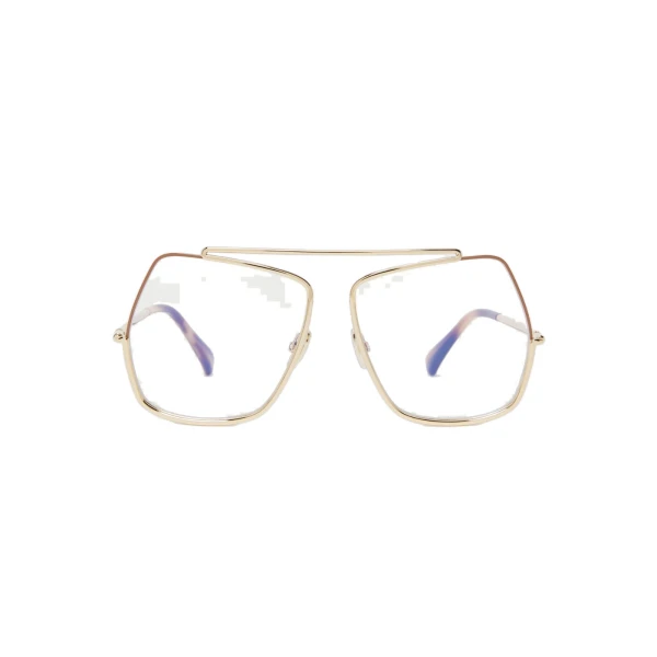 Elsav Square Metal Sunglasses in Gold