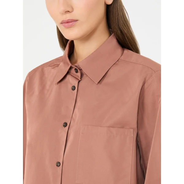 Max Mara Entrata Silk-Blend Radzimir Shirt in Antique Rose | Shirts | Coveti