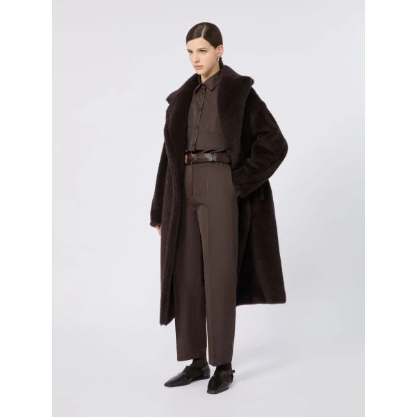 Max Mara Entrata Silk-Blend Radzimir Shirt in Dark Brown | Shirts | Coveti