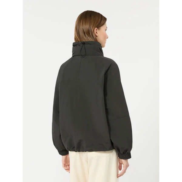 Max Mara Epoca Washed Water-Repellent Canvas Jacket in Black | Jackets | Coveti
