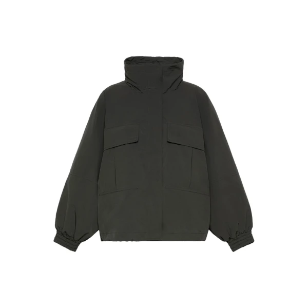 Max Mara Epoca Washed Water-Repellent Canvas Jacket in Black | Jackets | Coveti