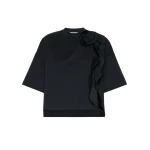 Max Mara Era Frilly Jersey T-Shirt in Ultramarine | T-shirts | Coveti