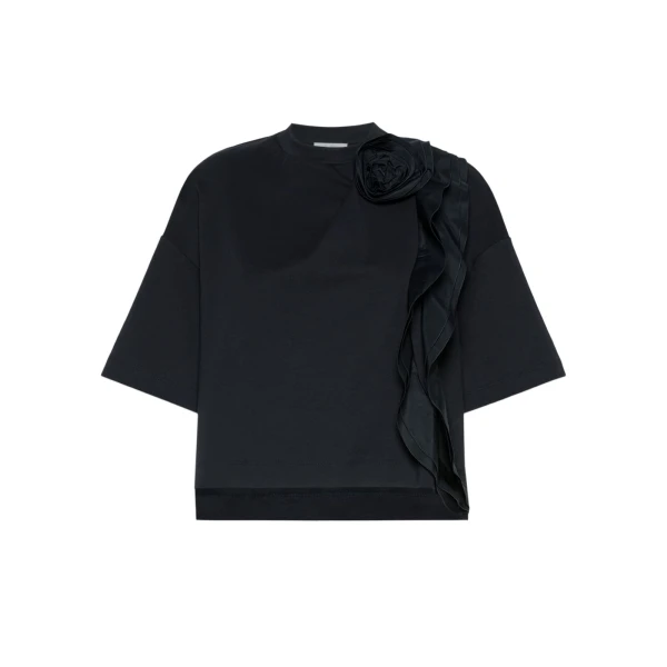 Era Frilly Jersey T-Shirt in Ultramarine