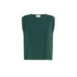 Max Mara Ere Plisse Viscose Sleeveless Jumper in Green | Sweaters | Coveti