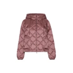 Max Mara Eris Water-Repellent Diamond-Quilted Padded Jacket in Wine | Jackets | Coveti