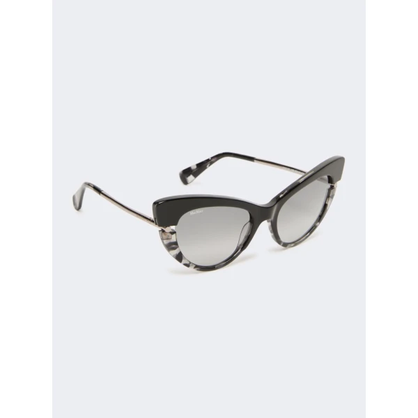 Max Mara Esedra Acetate Cat-Eye Glasses in Black | Sunglasses | Coveti