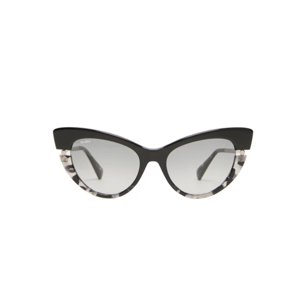 Max Mara Esedra Acetate Cat-Eye Glasses in Black | Sunglasses | Coveti