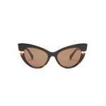 Max Mara Esedra Acetate Cat-Eye Glasses in Tawny Bronze Brown | Sunglasses | Coveti