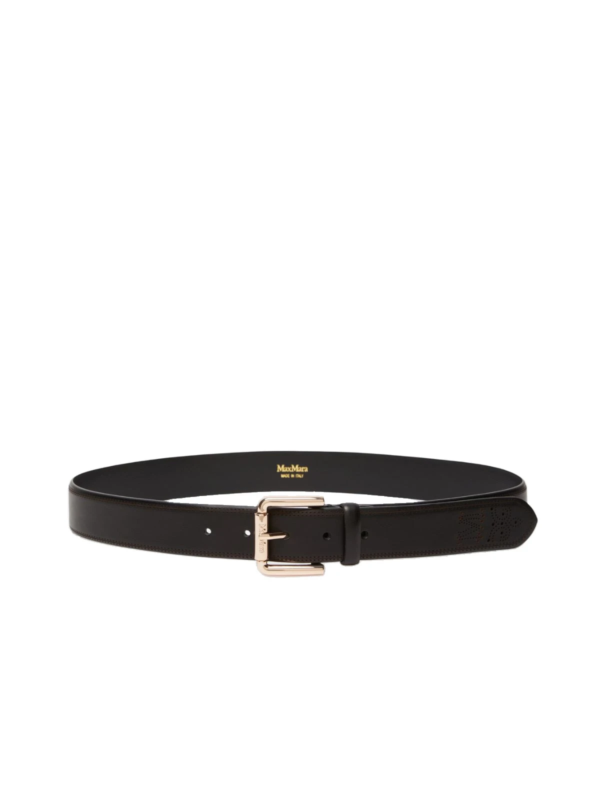 Max Mara Esodo Leather Belt in Black Max Mara Esodo Leather Belt in Black | Belts | Coveti