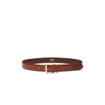 Max Mara Esodo Leather Belt in Brown | Women | Coveti