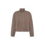 Max Mara Esploso Silk-Blend Jersey Sweatshirt in Mud | Sweaters | Coveti
