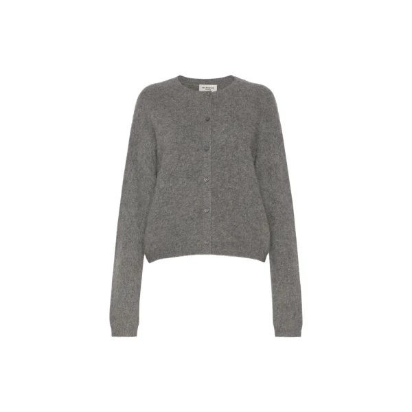 Max Mara Esposto Wool and Cashmere Cardigan in Dark Grey | Cardigan | Coveti
