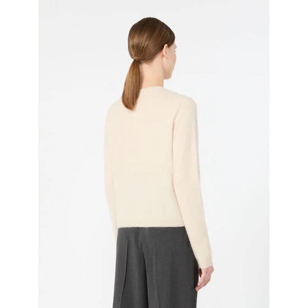 Max Mara Esposto Wool and Cashmere Cardigan in Ice Grey | Cardigan | Coveti