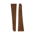 Max Mara Estremo Long Suede Gloves in Brown | Gloves | Coveti
