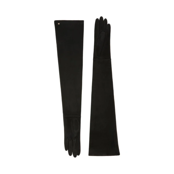 Estremo Long Suede Gloves in Medium Grey