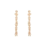 Max Mara Estremo Rhinestone Pendant Earrings in Bronze | Earrings | Coveti