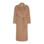 Max Mara Esturia Double-Faced Wool Midi Coat in Camel | Wool Coat | Coveti