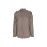 Max Mara Etereo Wool Flannel Shirt in Turtledove | Shirts | Coveti