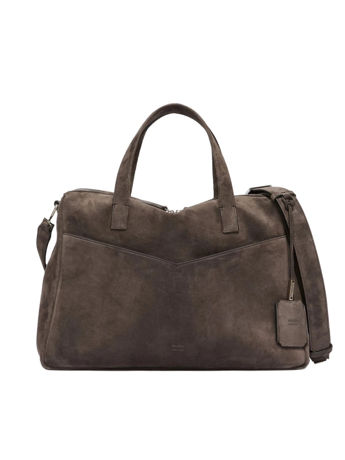 Max Mara Extra-Large Split Leather Shoulder Bag in Dark Brown Max Mara Extra-Large Split Leather Shoulder Bag in Dark Brown | Shoulder & Crossbody Bags | Coveti