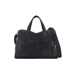 Max Mara Extra-Large Split Leather Shoulder Bag in Dark Grey | Shoulder & Crossbody Bags | Coveti