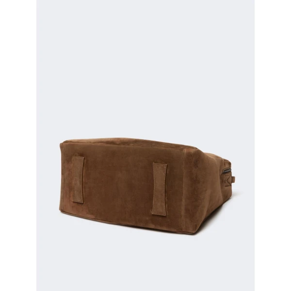 Max Mara Extra-Large Split Leather Shoulder Bag in Hazelnut Brown | Shoulder & Crossbody Bags | Coveti